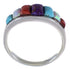 Multicolor Southwest Sterling Silver Ring Size 6-3/4 TX38218